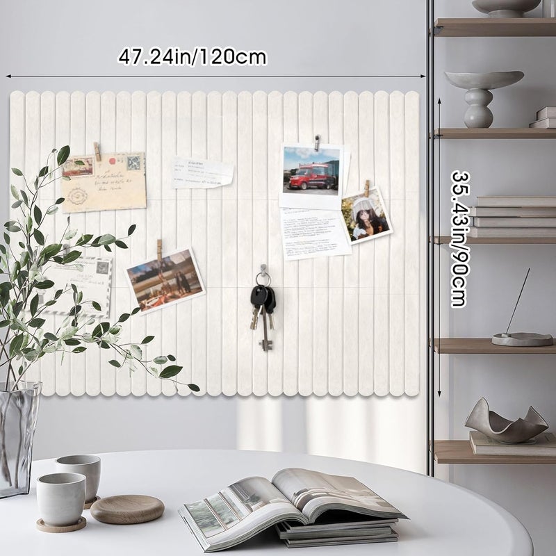 Himake Large Felt Bulletin Board 47" x 35", Cork Board for Walls 12 Pack with 60 Safe Removable Adhesive Tabs, Felt Boards for Home Office Classroom with 50 Push Pins, Light Camel - Image 4